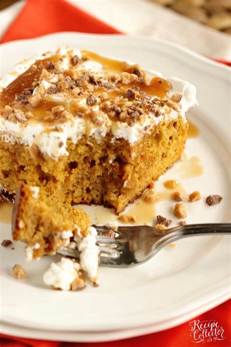 Pumpkin Toffee Poke Cake Diary Of A Recipe Collector