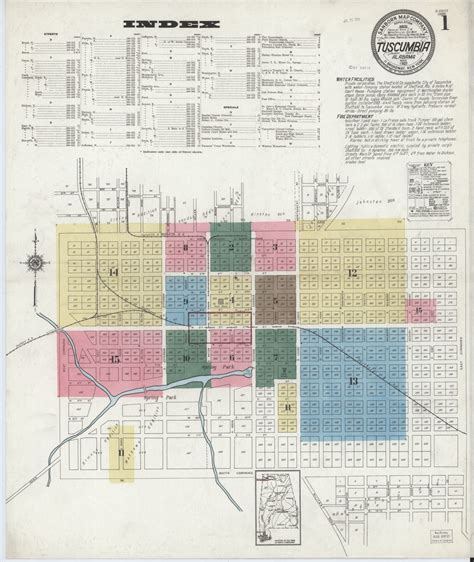 Sanborn Fire Insurance Map From Tuscumbia Colbert County Alabama