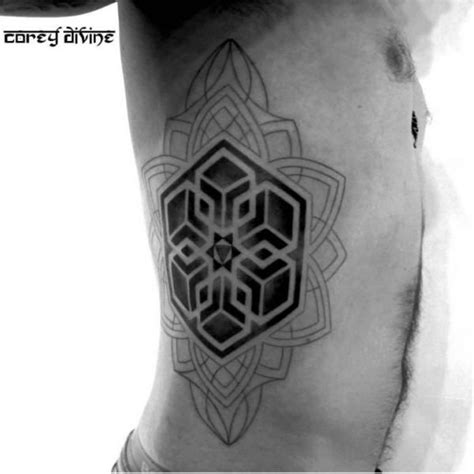 Great Mandala Blackwork Tattoo By Corey Divine Blackwork Tattoo