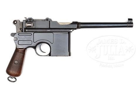× Mauser C96 Long Barrel Postwar Bolo With Hash Marked Barrel And Stock