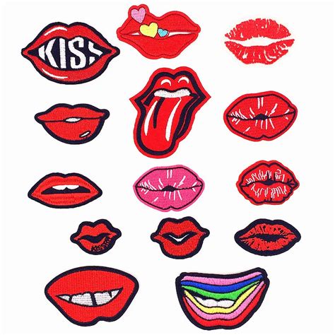 Suishou 1 Piece Lips Patches Diy Kiss Patches For Clothes And Shoes