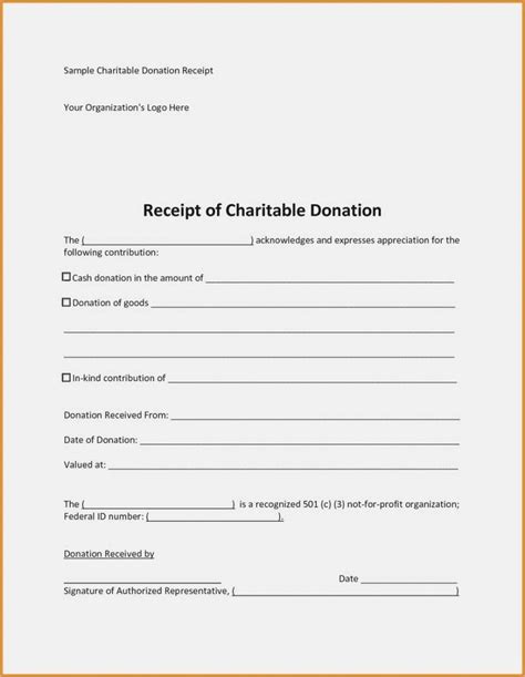 Fantastic Donation Receipt Template For 501 C 3 For Items Great