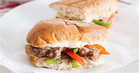 Simple Sausage Pepper Hoagie Sandwiches Laura Fuentes