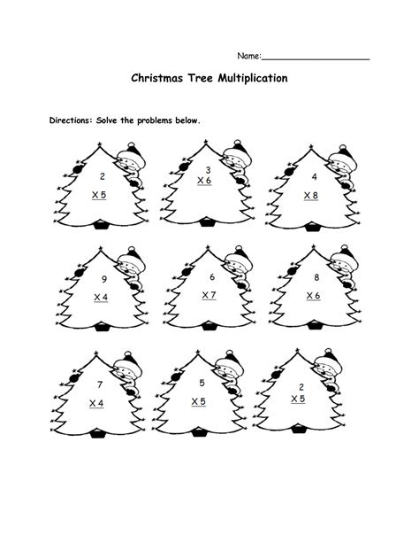 5 Best Images Of Simple Page Printable Christmas Math Christmas Tree