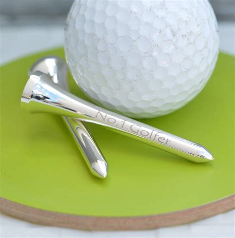 Personalised Silver Plated Golf Tees By Me And My Sport