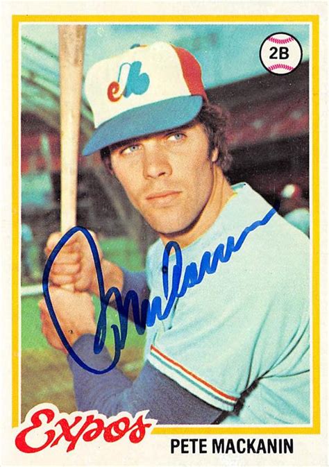 Pete Mackanin Autographed Baseball Card Montreal Expos 1978 Topps 399