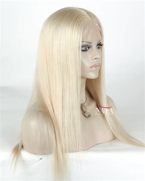super quality white human hair wigs long white hair wig silk top wigs