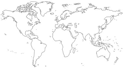 White Map Of The World High Resolution