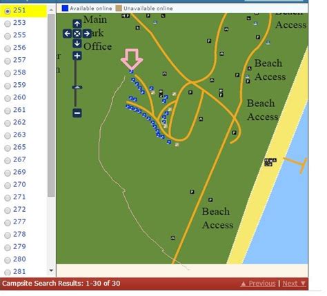 Myrtle Beach State Park Campground Map Sites