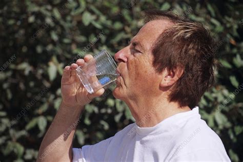 Man Drinking Water Stock Image P9200466 Science Photo Library