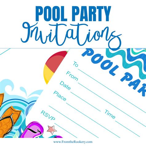Available to download on word, openoffice, mac pages, google docs, and pdf. Printable Pool Party Invitation