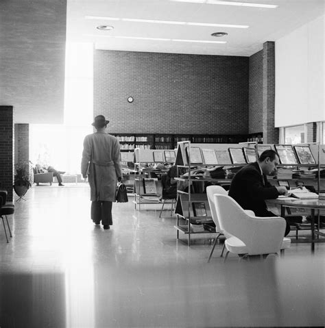 Main Reading Room At The New Ann Arbor Public Library March 1958 Ann