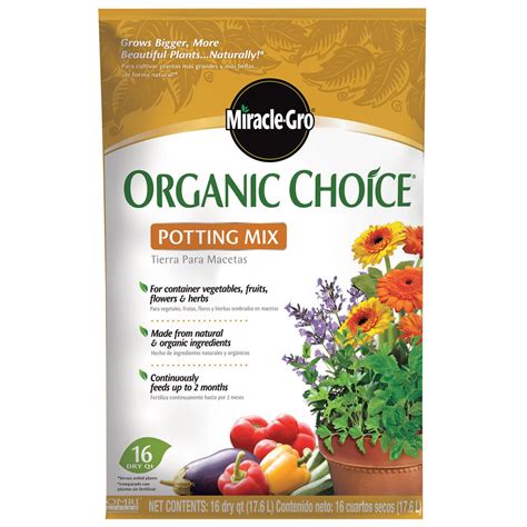 Miracle Gro 16 Qt Organic Choice Potting Mix
