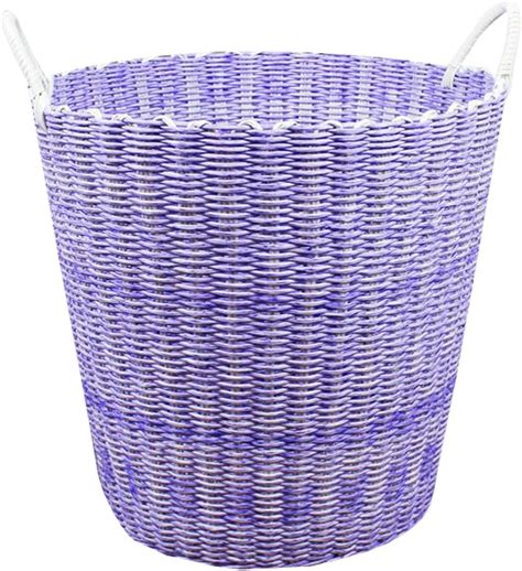 Mytodo Multicolor Handmade Plastic Woven Laundry Basket Toy