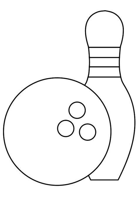 Bowling Pins And Ball Coloring Page Free Printable Coloring Pages Riset