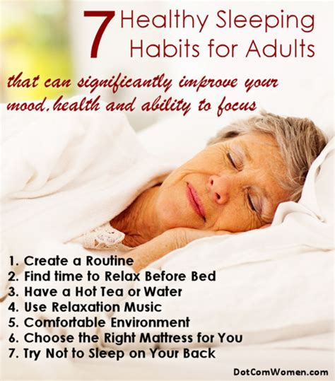 Top Healthy Sleeping Habits For Adults Dot Com Women