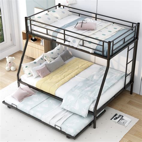 Buy Merax Twin Over Full Triple Bunk Bed With Trundletriple Bunk Beds