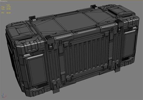 Sci Fi Containers 3d Model Military Box 3d Model Container