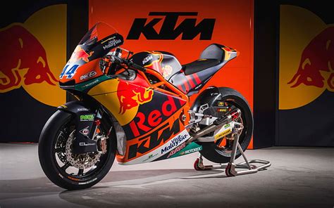 Ktm Rc16 Vista Lateral Motocicleta Motogp Vehículo Fondo De