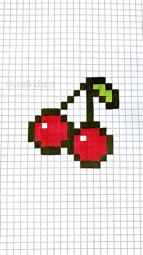 Cherry Drawing Pixel Art Artofit