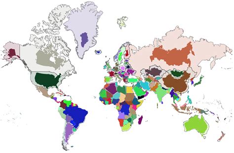 Comparison Of Country Sizes In The Mercator Projection Online