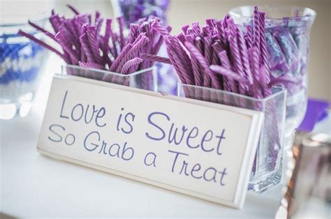 candy table at reception photographer purple wedding purple