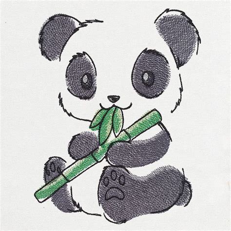 Baby Bamboo Cute Panda Drawing Panda Drawing Panda Sketch