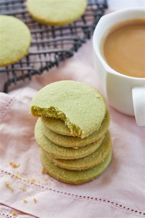 Delicate And Sweet Matcha Shortbread Cookies Bigger Bolder Baking