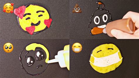 Зырики ТВ Emoji Pancake Art Face With Pleading Eyes Face With Mask