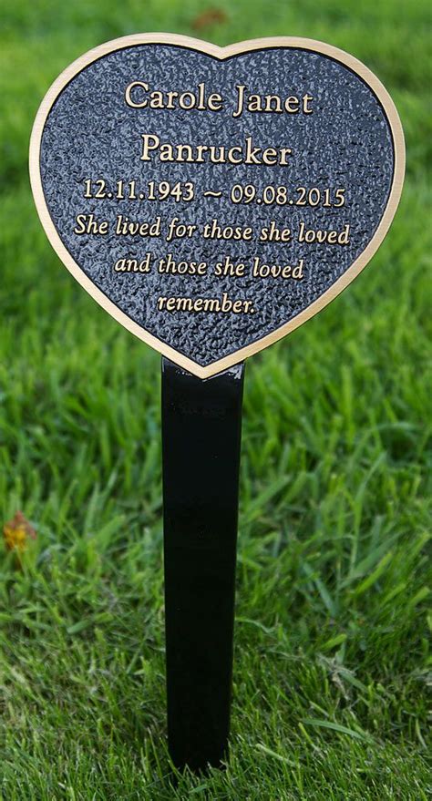 This Beautiful Bronze Memorial Plaque Has A Tree Stake Attached It Is
