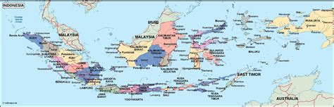 Indonesia Political Map Eps Illustrator Map Vector Maps Historia
