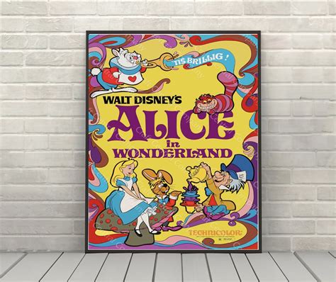 Alice In Wonderland Vintage Disney Movie Posters Disney Alice Walt