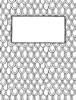 Printable Binder Cover Coloring Page