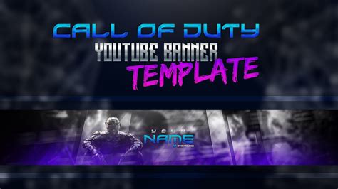 Free Youtube Banner Template Call Of Duty Style Youtube