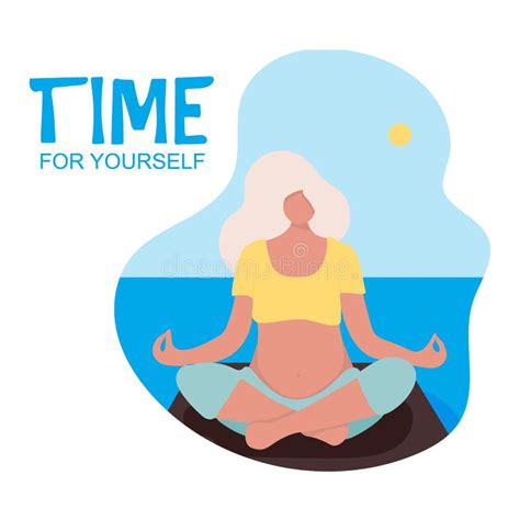 Young Pregnancy Woman Character Meditation Stock Vector Illustration Of Girl Adult 149341381