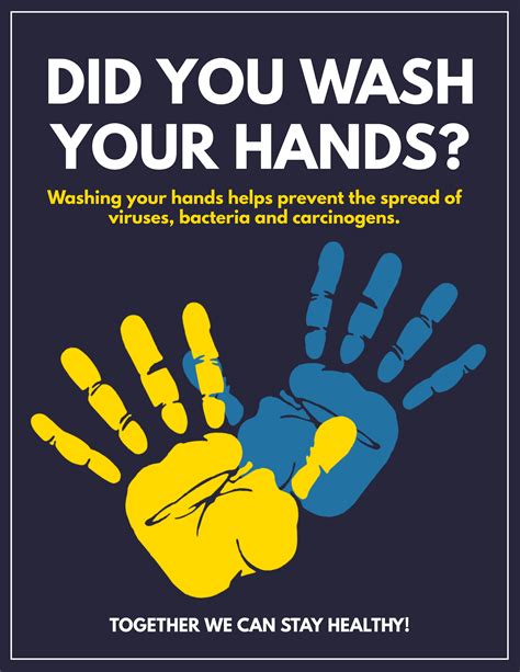 Printable Hand Washing Poster