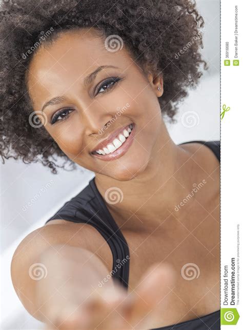 Happy Mixed Race African American Girl Stock Photo Image