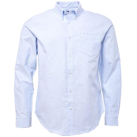 Buy Ben Sherman Mens Oxford Long Sleeve Shirt Sky
