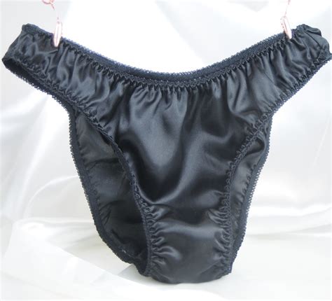 anias poison full solid color bikini cut soft satin lined sissy panties for men manties sz s