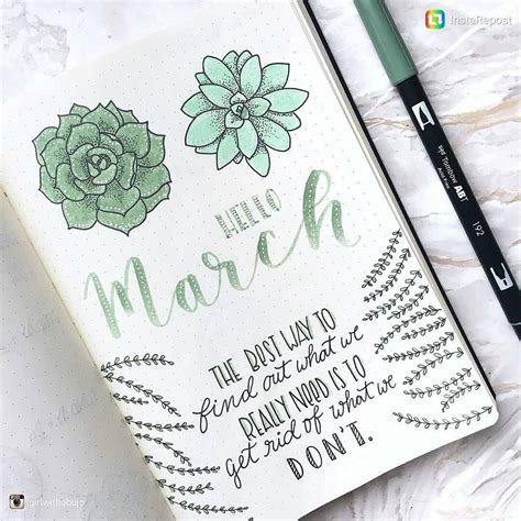 March Cover Page Ideas For Bullet Journals Bullet Journal Inspiration