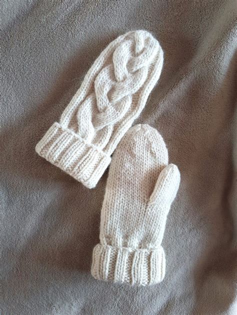 Womens Knit Mittens Cable Knit Mittens Wool Alpaca Mittens Etsy