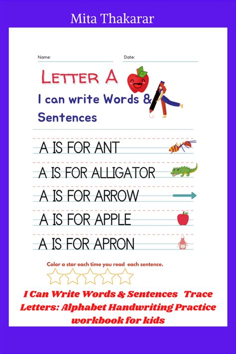 I Can Write Words And Sentences Trace Letters Alphabet Handwriting