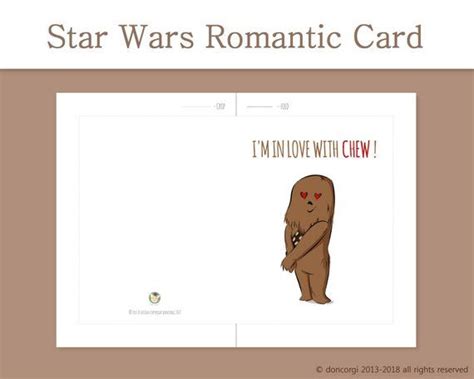 Printable Valentines Card Romantic Star Wars Card Im