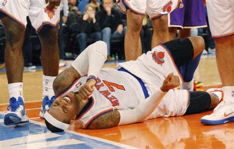Carmelo Anthony Injury Knicks Star Hurt Ankle Expect To Miss Next Game