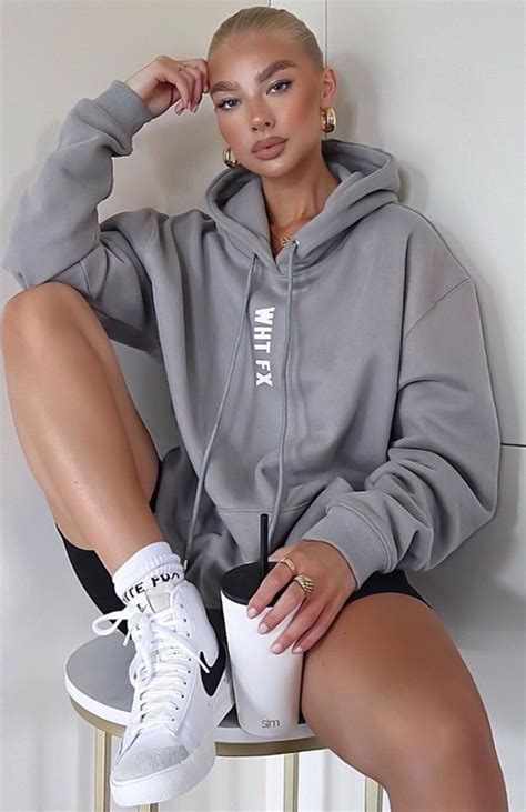 all in oversized hoodie charcoal in 2020 hoodies white fashion style