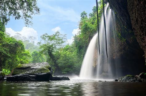 Fotos Von Thailand Heo Suwat Waterfall Khao Yai National Park Natur