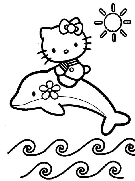Hello Kitty Mermaid coloring pages. Free Printable Hello Kitty Mermaid