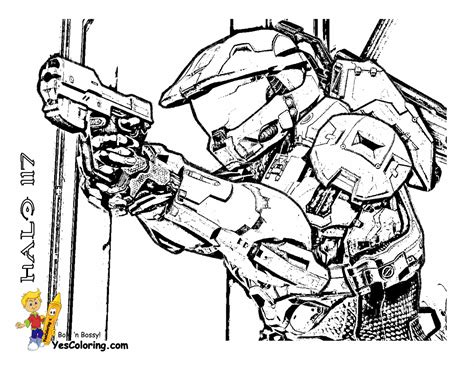 Fearless Xbox Halo 3 Coloring Sheets | Halo 3 | Free