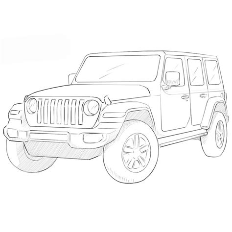 The Best Jeep Drawing Simple Tembelek Bog