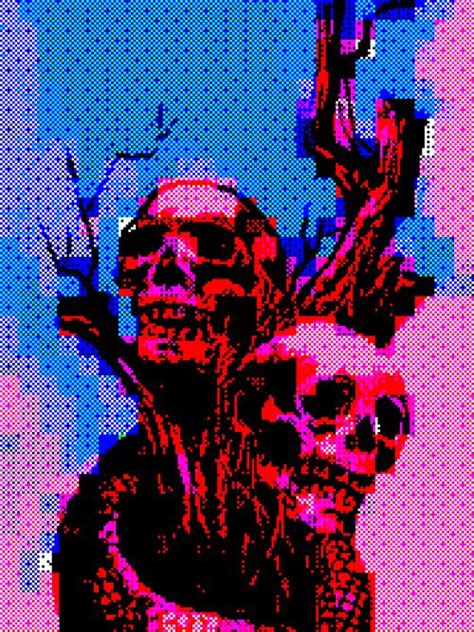 Trippy Pixel Skull Art Sugar Skull Costume Sugar Skull Art Halloween
